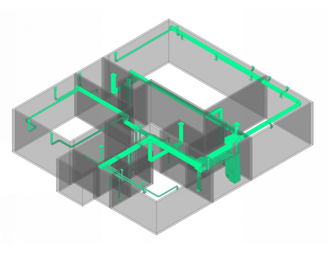Basement HVAC 3D plan